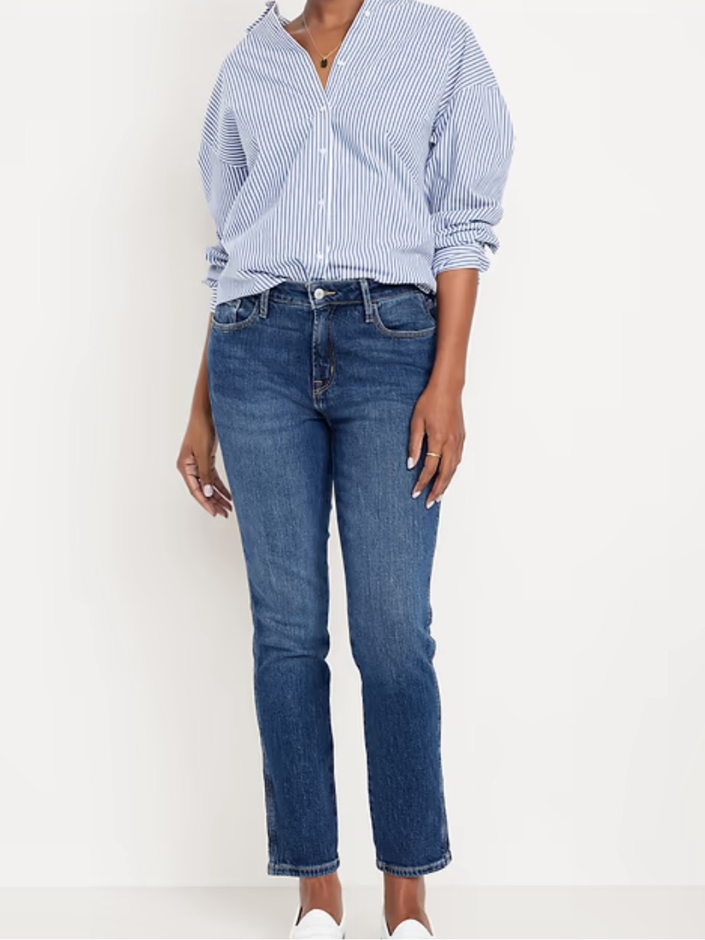 Old Navy Dark Indigo Straight-Leg Women’s Jeans